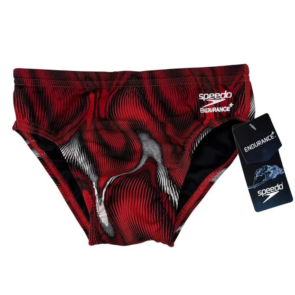 NWT SPEEDO Endurance+ Men's Purpose Brief Red Size 26